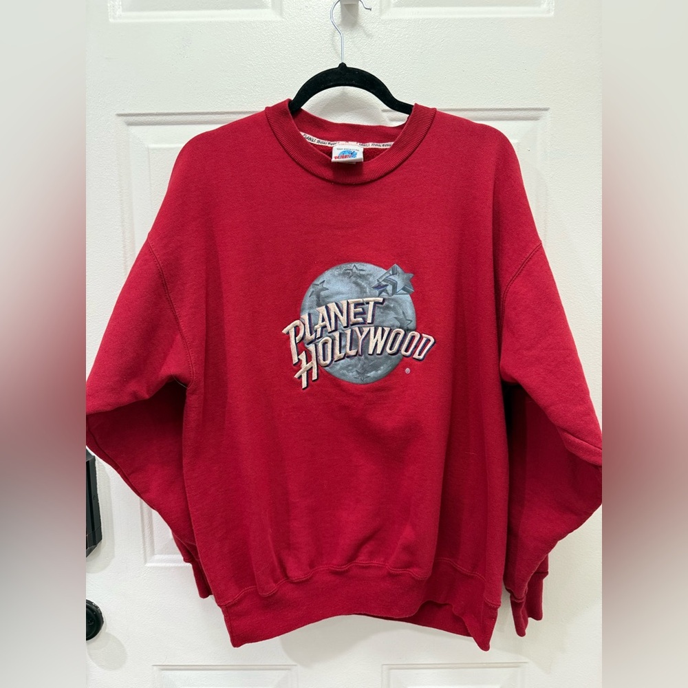 Vintage planet Hollywood made in the USA size extra large, maroon sweatshirt